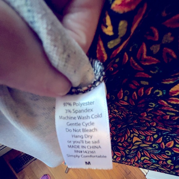 LuLaRoe, Cassie, pencil skirt, size medium, multicolored leaves - Picture 4 of 5